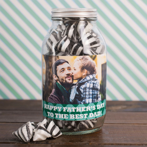 Personalised Jar Of Humbug Sweets - Best Dad Photo Upload