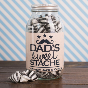 Personalised Jar Of Humbug Sweets - Dad