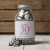 Personalised Jar Of Humbug Sweets - Happy Birthday Vintage