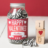 Personalised Jar Of Humbug Sweets - Happy Valentine