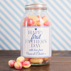 Personalised Jar Of Rhubarb & Custard Sweets - First Father