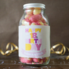Personalised Jar Of Rhubarb & Custard Sweets - Happy 18th