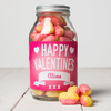 Personalised Jar Of Rhubarb & Custard Sweets - Happy Valentine