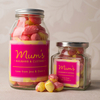 Personalised Jar Of Rhubarb & Custard Sweets - Mum
