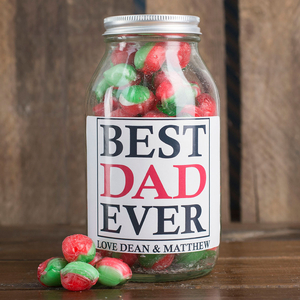 Personalised Jar Of Rosy Apple Sweets - Best Dad Ever