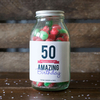 Personalised Jar Of Rosy Apple Sweets - Happy 50th
