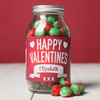 Personalised Jar Of Rosy Apple Sweets - Happy Valentine