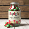 Personalised Jar Of Rosy Apple Sweets - Stripey