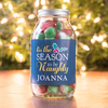 Personalised Jar Of Rosy Apple Sweets - Tis The Season To Be Naughty