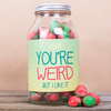 Personalised Jar Of Rosy Apple Sweets - You