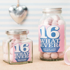 Personalised Jar Of Strawberry Bonbons - 16 What Ever