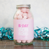 Personalised Jar Of Strawberry Bonbons - B*Day Bonbons