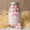 Personalised Jar of Strawberry Bonbons - Bunny Easter