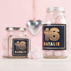 Personalised Jar Of Strawberry Bonbons - Gold Glitter 16