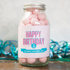 Personalised Jar Of Strawberry Bonbons - Happy Birthday