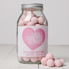 Personalised Jar Of Strawberry Bonbons - Love You Always