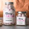 Personalised Jar Of Strawberry Bonbons - Merry Christmas