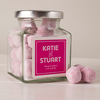 Personalised Jar Of Strawberry Bonbons - Pink Label Couples