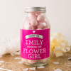 Personalised Jar Of Strawberry Bonbons - Thank You Flower Girl