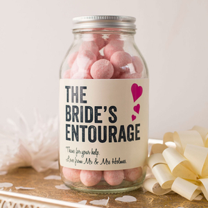 Personalised Jar Of Strawberry Bonbons - The Bride