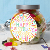 Personalised Jelly Beans Jar - Birthday Stars