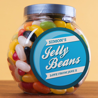 Personalised Jelly Beans Jar - Blue Label
