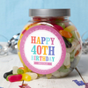 Personalised Jelly Beans Jar - Happy 40th