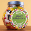 Personalised Jelly Beans Jar - Happy Birthday