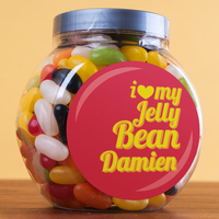 Personalised Jelly Beans Jar - I Love My Jelly Bean