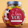 Personalised Jelly Beans Jar - I Love You