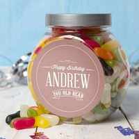 Personalised Jelly Beans Jar - Old Bean