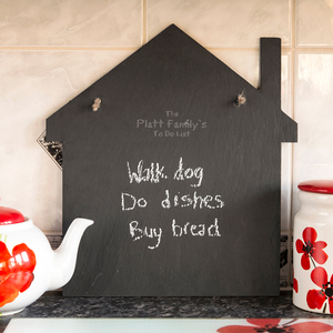 Personalised Large House-Shaped Slate Chalkboard