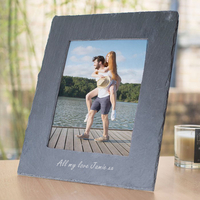 Personalised Large Slate Photo Frame