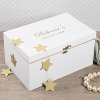 Personalised Large White Wooden Keepsake Box