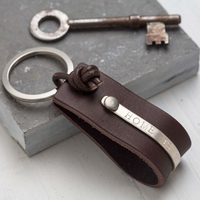 Personalised Leather Key Ring