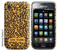 Personalised Leopard Print Samsung Phone Cover - Orange
