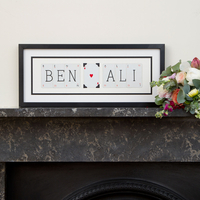 Personalised Love Vintage Letter Frame