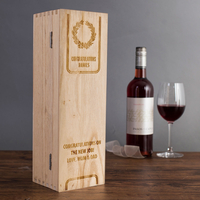 Personalised Luxury Wooden Wine Box - Congratulations