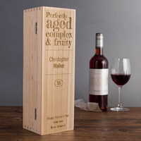 Personalised Luxury Wooden Wine Box - Perfectly Aged