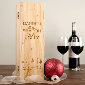 Personalised Luxury Wooden Wine Box - 