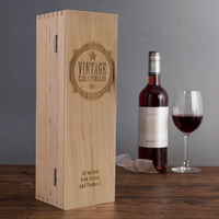 Personalised Luxury Wooden Wine Box - Vintage Grandad