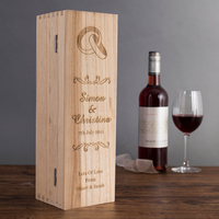 Personalised Luxury Wooden Wine Box - Wedding Rings
