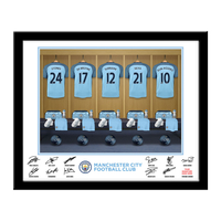 Personalised Manchester City Dressing Room Print
