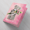 Personalised Me to You Card - Mummy Pink Bouquet