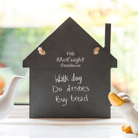 Personalised Medium House-Shaped Slate Chalkboard