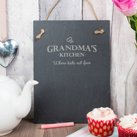 Personalised Medium Slate Chalkboard - Grandma