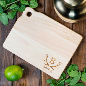 Personalised Mini Chopping Board - Antlers