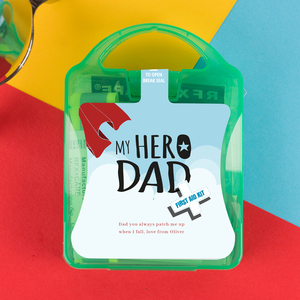 Personalised Mini My Hero Dad Outdoor First Aid Kit