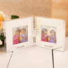 Personalised Mini Silver Double Photo Frame