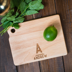 Personalised Mini Wooden Chopping Board - Initials